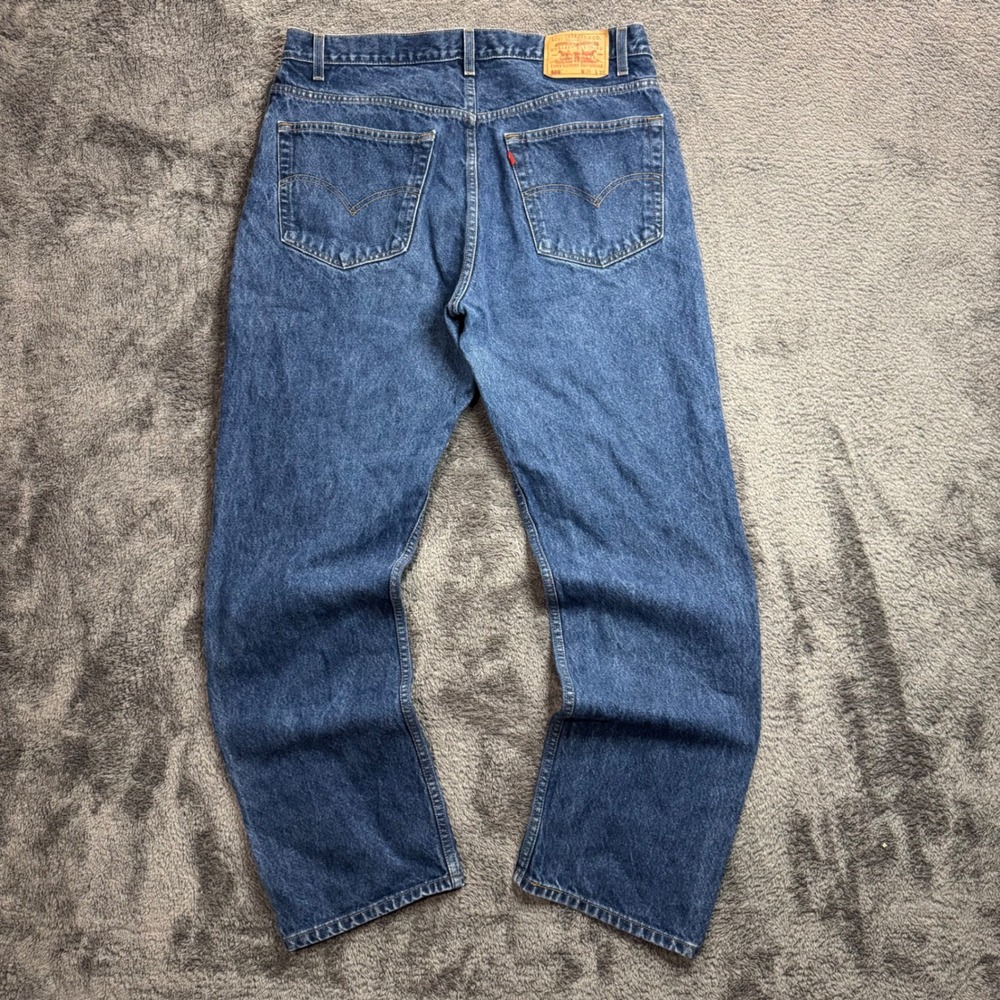 Levis 505 Regular Fit Straight Leg Jeans Blue Denim W38 L32 Mens 00505-0216